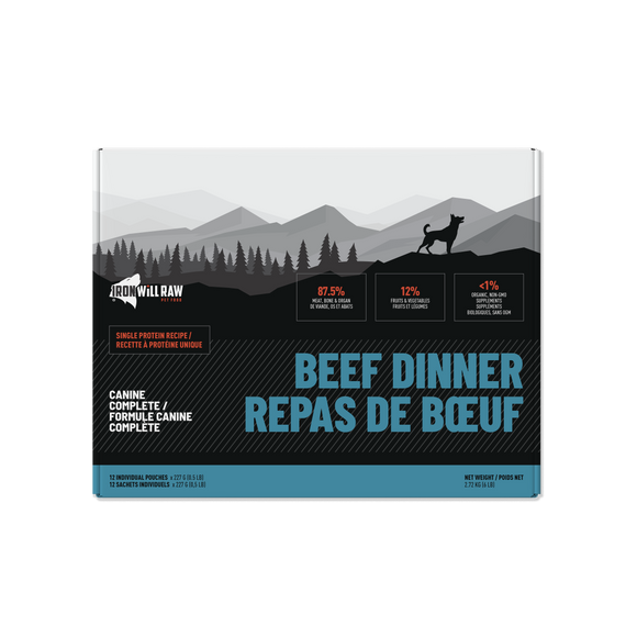 Iron Will Raw Canine Complete Beef Single Protein 6 lb
