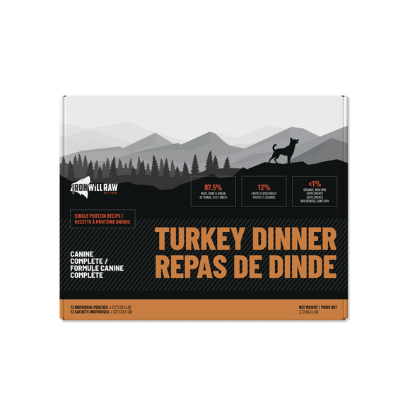 Iron Will Raw Canine Complete Turkey Single Protein 6 lb