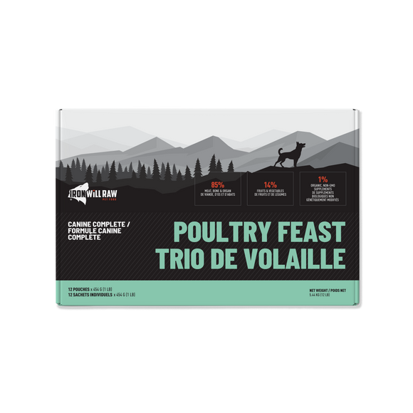 Iron Will Raw Canine Complete Poultry Feast 12 lb