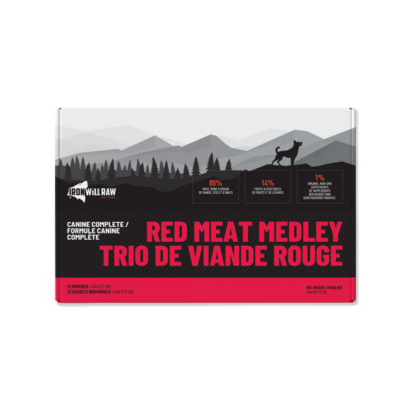 Iron Will Raw Canine Complete Red Meat Medley 12 lb