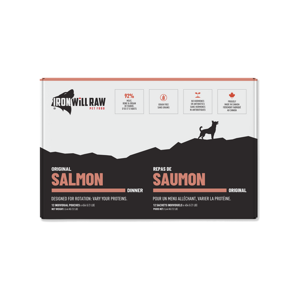 Iron Will Raw Original Dinner Salmon 12 lb