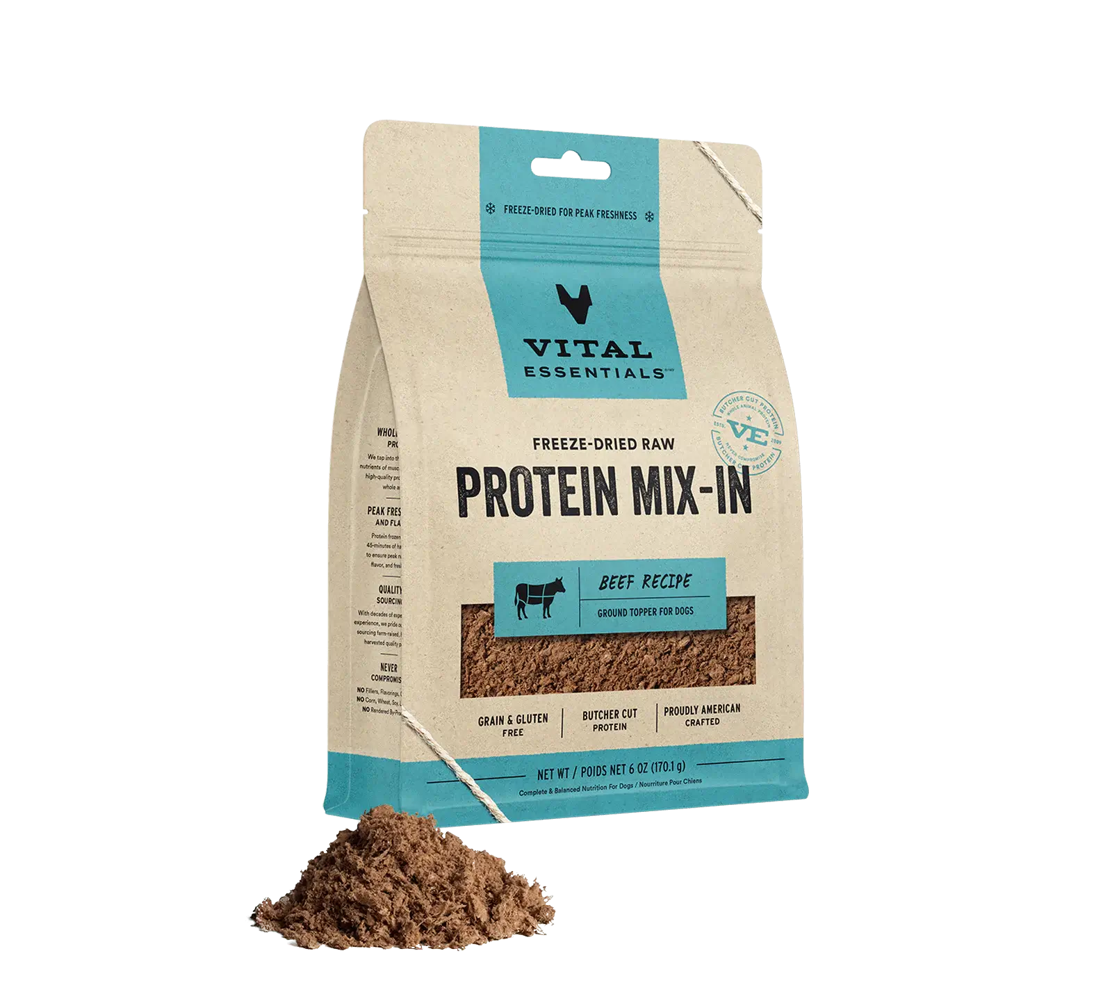Vital Essentials (VE) - Protein Mix Ins - Freeze-Dried Beef Ground Topper (Dog Food)