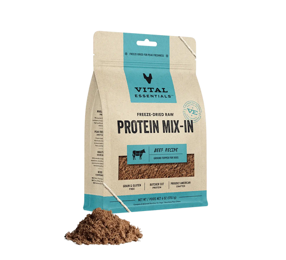 Vital Essentials (VE) - Protein Mix Ins - Freeze-Dried Beef Ground Topper (Dog Food)
