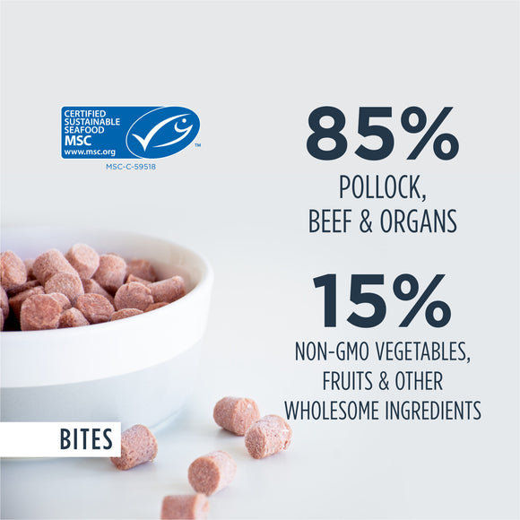 Instinct - Raw Frozen Bites - Wild-Caught Alaskan Pollock Recipe (For Dogs) - Frozen Product