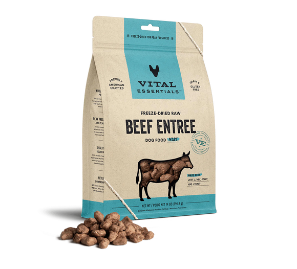 Vital Essentials (VE) - Nibs - Freeze-Dried Beef Entree (For Dogs)