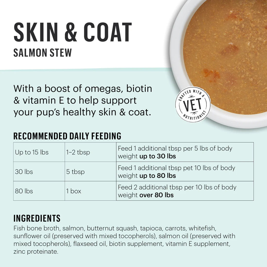 The Honest Kitchen - Functional Pour Overs - Skin & Coat Salmon Stew (Wet Dog Food)