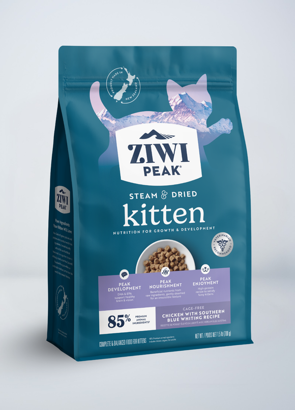 ZiwiPeak Steam & Dried Chicken with Southern Blue Whiting for Kittens