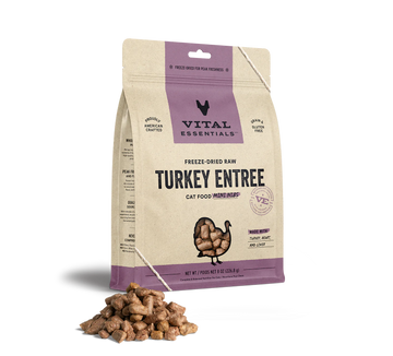 Vital Essentials (VE) - Mini Nibs - Freeze-Dried Turkey Entree (For Cats)
