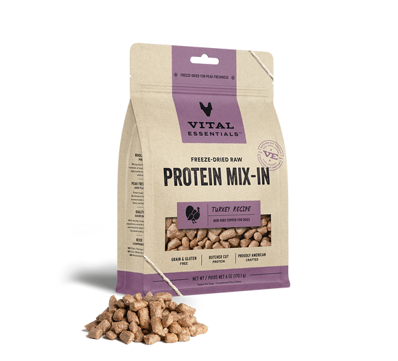 Vital Essentials (VE) - Protein Mix In - Freeze-Dried Turkey Mini Nibs Topper (Dog Food)