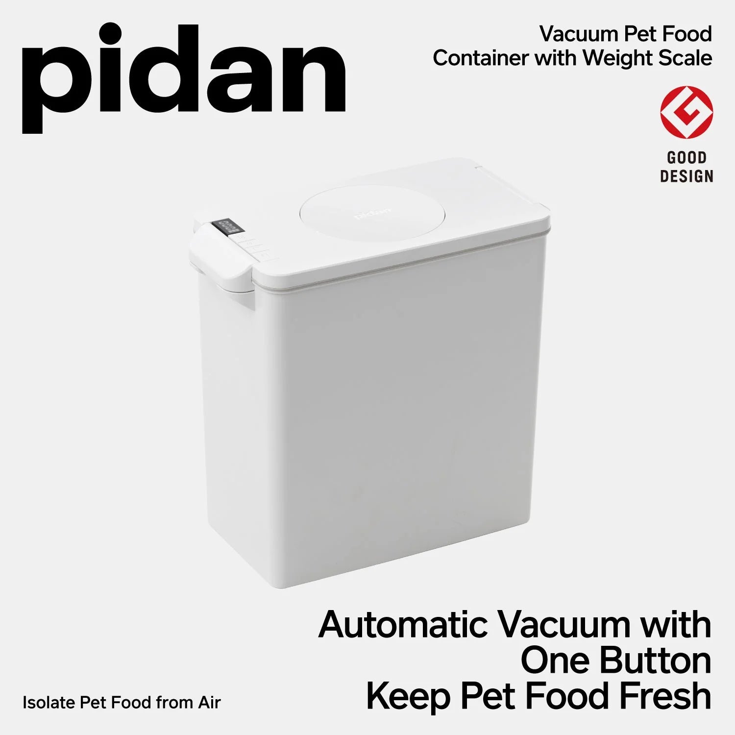 pidan - Pet Food Vacuum Container With Weight Scale