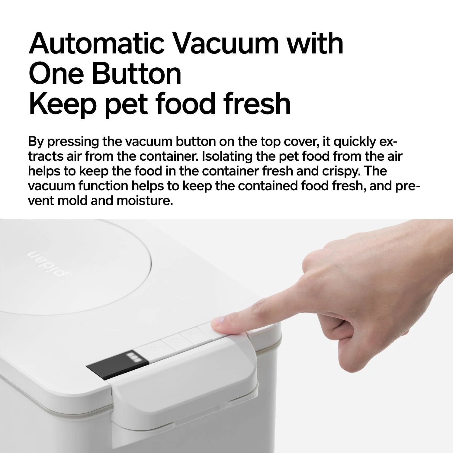 pidan - Pet Food Vacuum Container With Weight Scale