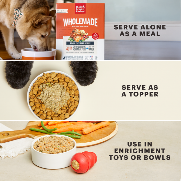 The Honest Kitchen Wholemade Whole Grain Beef, Oat & Salmon for Seniors