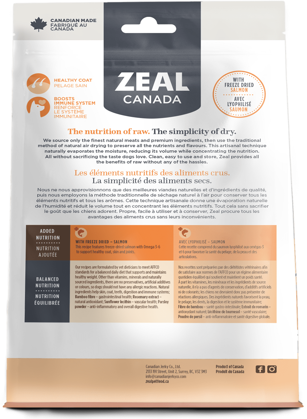 Zeal Canada - Gently Air-Dried Pork with Freeze-Dried Salmon & Pumpkin for Dogs - 0