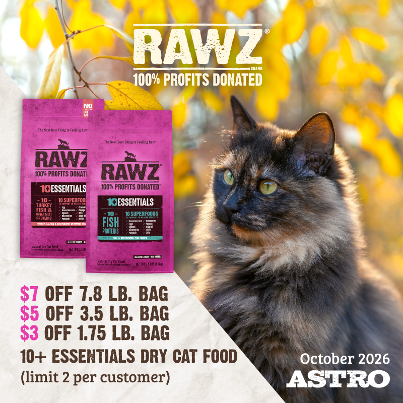 RAWZ Up to $7 OFF 10+ Essentials Dry Cat Food