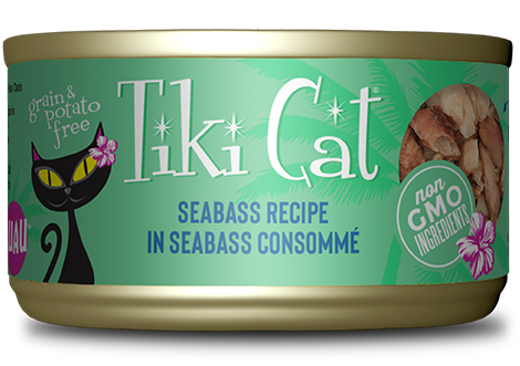 Tiki Cat - Luau - Seabass Recipe in Seabass Consomme (For Cats)