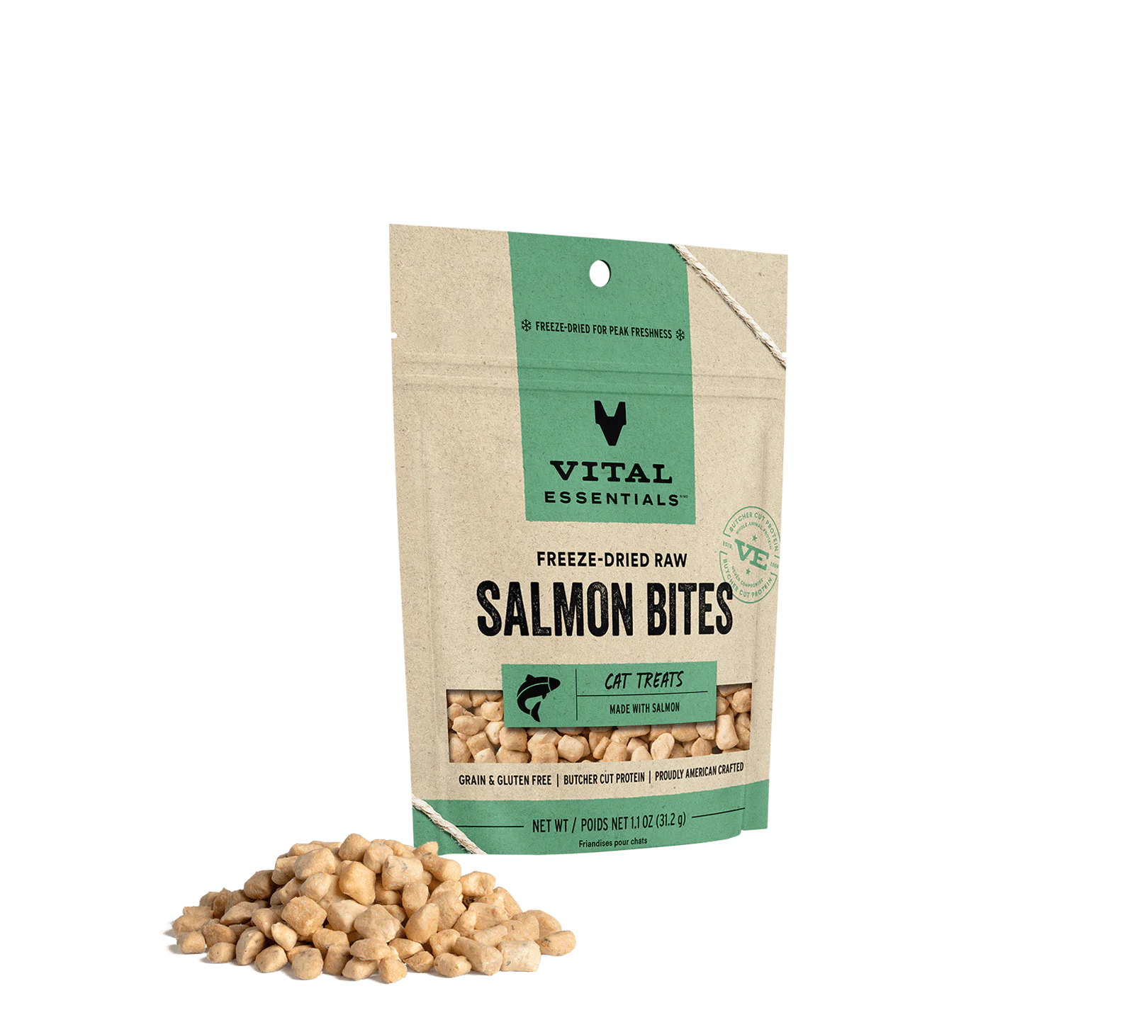Vital Essentials (VE) - Freeze-Dried Salmon Bites Treats (For Cats)