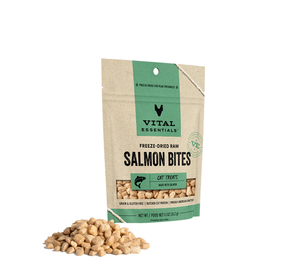 Vital Essentials (VE) - Freeze-Dried Salmon Bites Treats (For Cats)