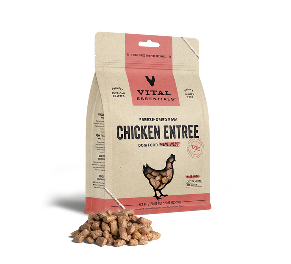 Vital Essentials (VE) - Mini Nibs - Freeze-Dried Chicken Entree (Dog Food)