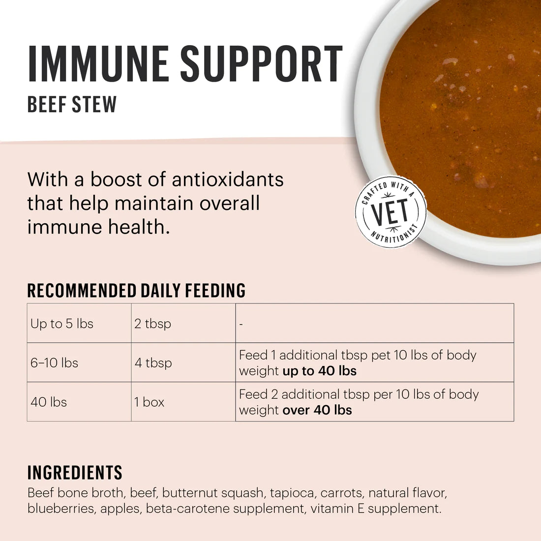 The Honest Kitchen - Functional Pour Overs - Immune Support Beef Stew (Wet Dog Food)