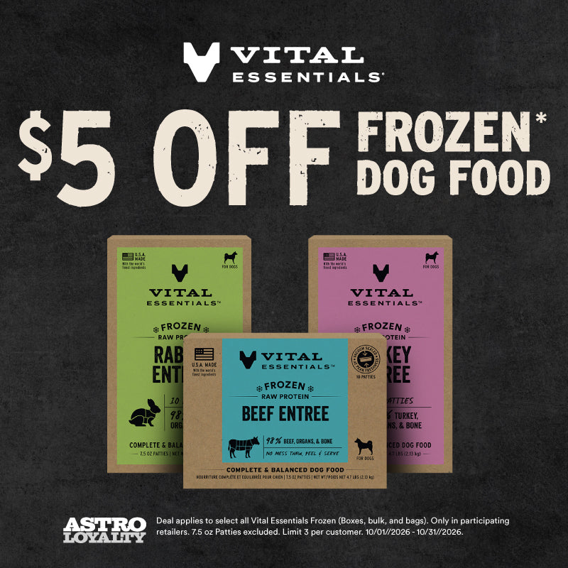 Vital Essentials $5 OFF Frozen Dog Food