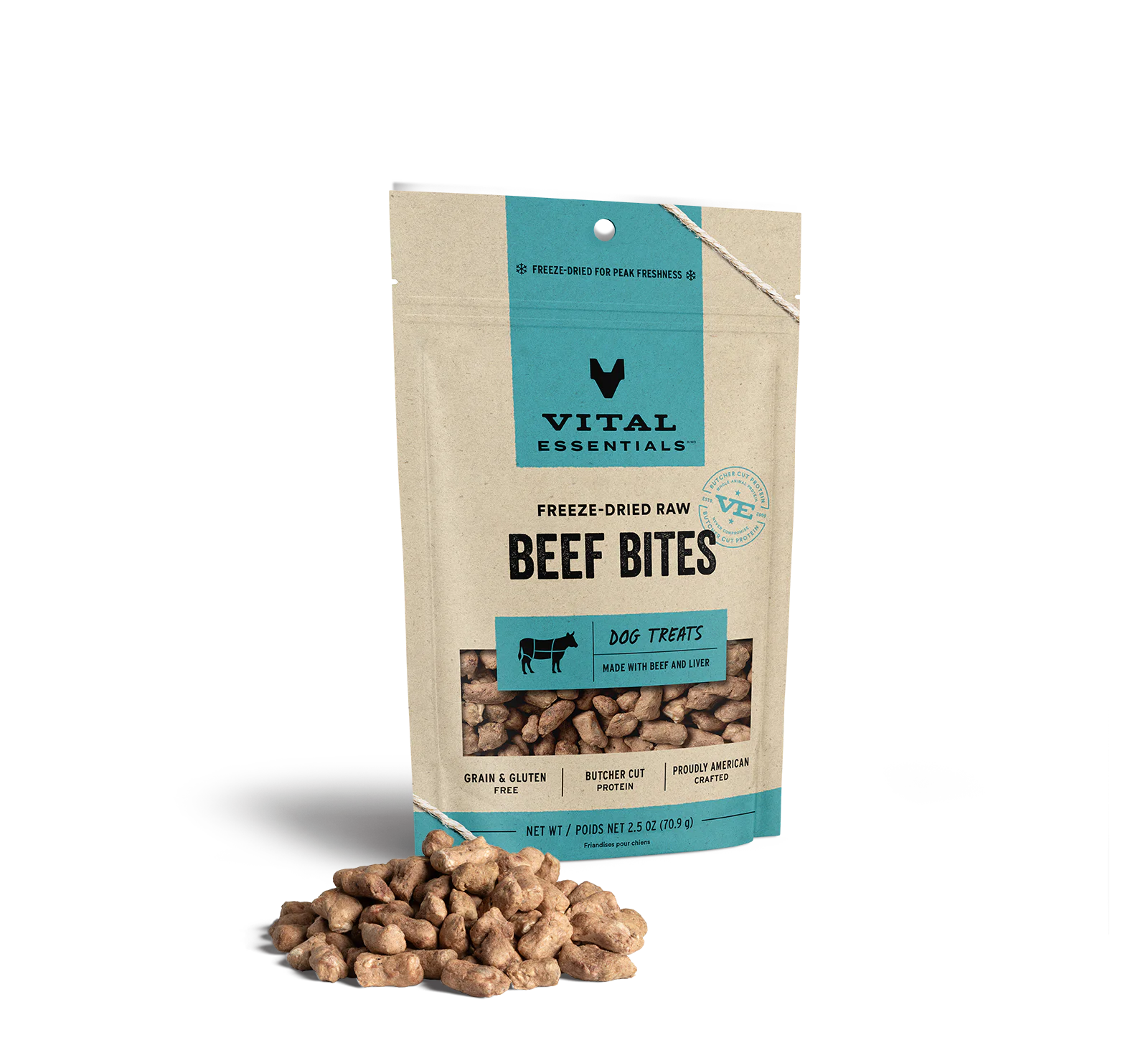 Vital Essentials (VE) - Freeze-Dried Beef Bites Treats (For Dogs)
