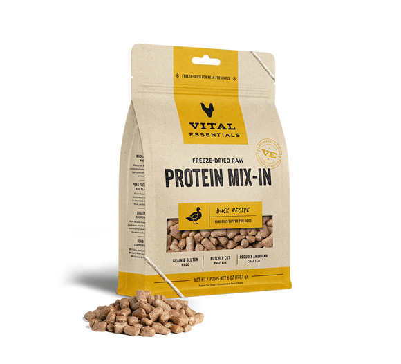 Vital Essentials (VE) - Duck Mini Nibs Topper Freeze-Dried Grain Free (Dog Food)
