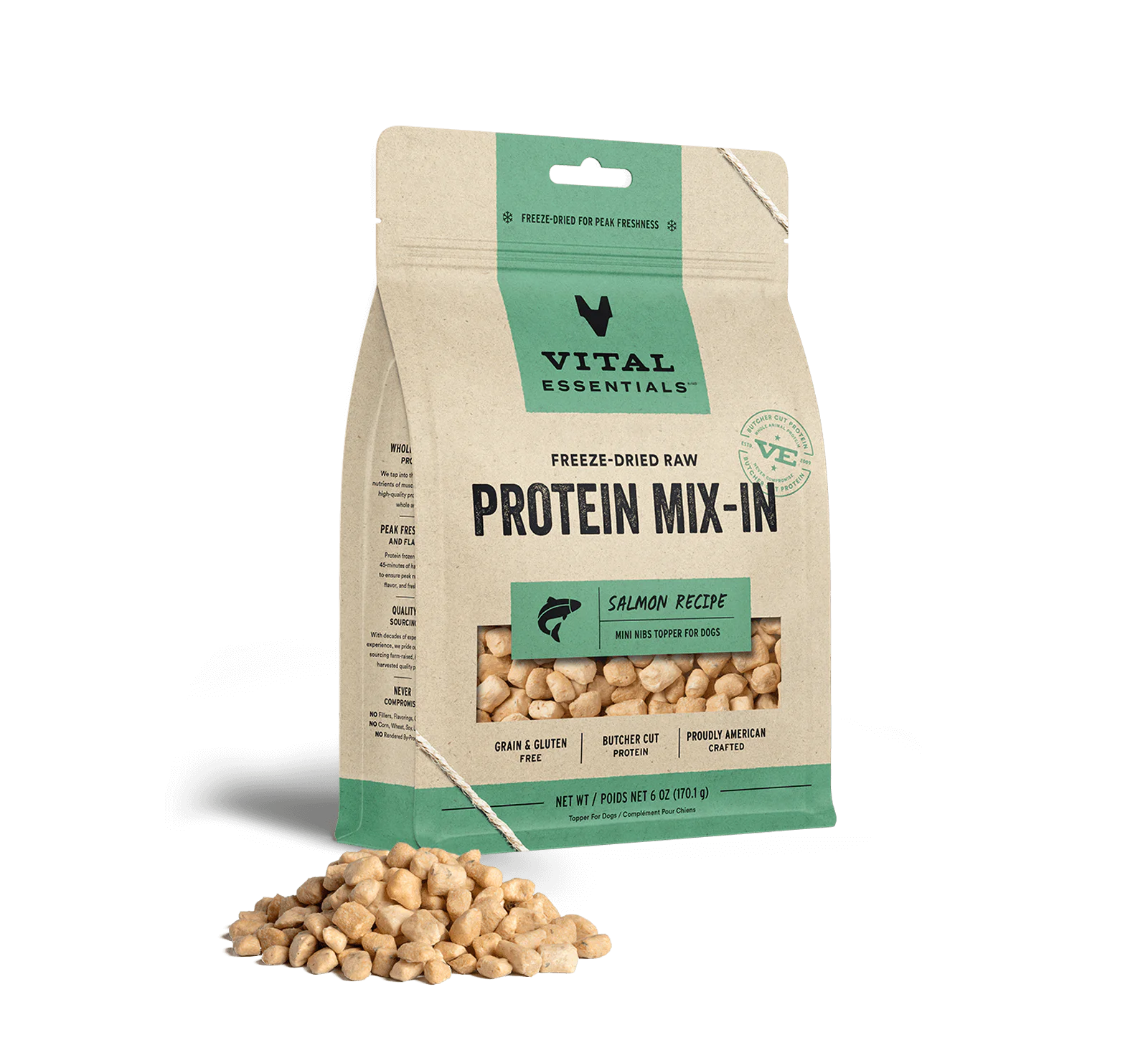 Vital Essentials (VE) - Protein Mix In - Freeze-Dried Salmon Mini Nibs Topper (Dog Food)