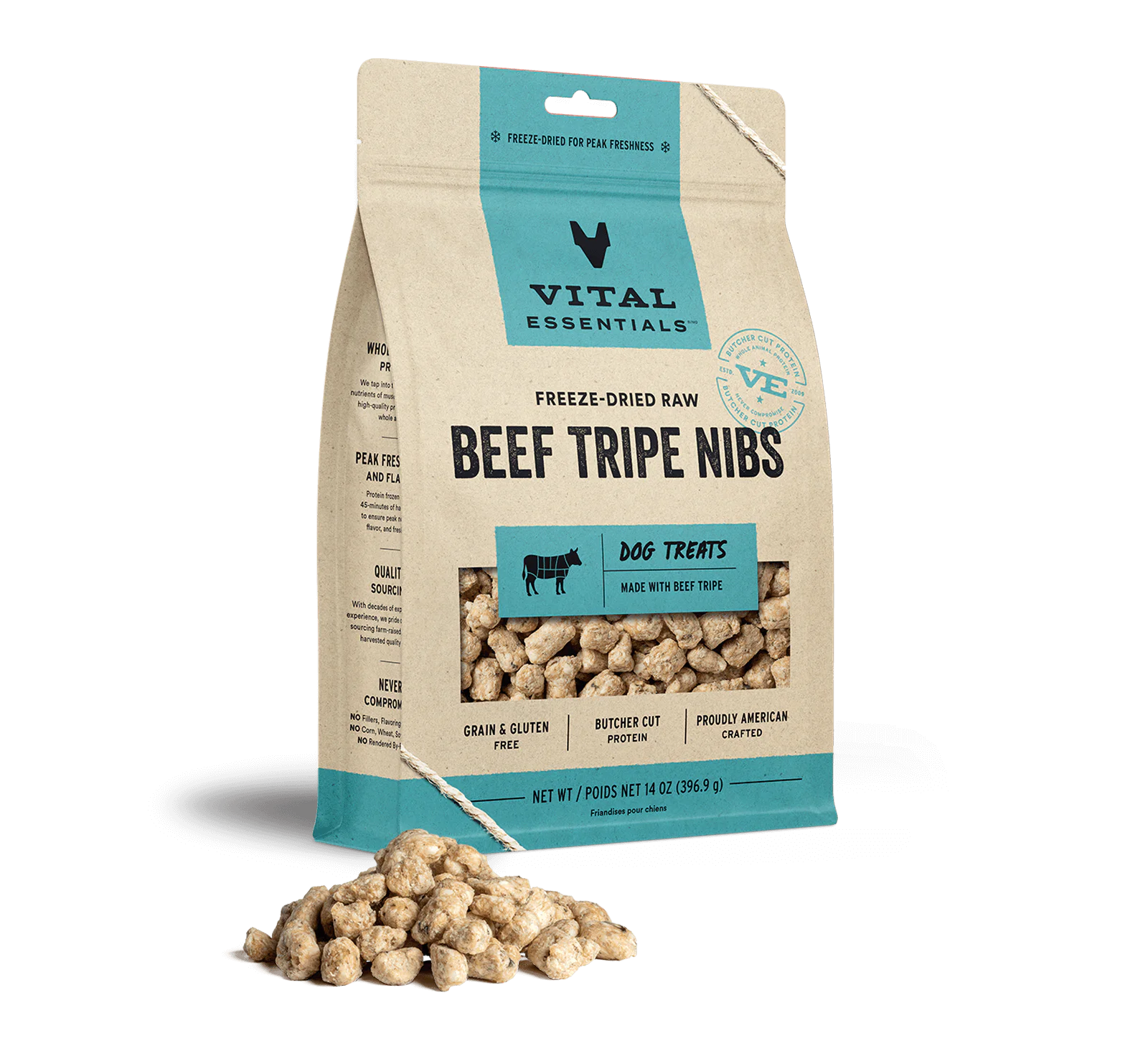 Vital Essentials (VE) - Freeze-Dried Beef Tripe Nibs Treats (For Dogs)