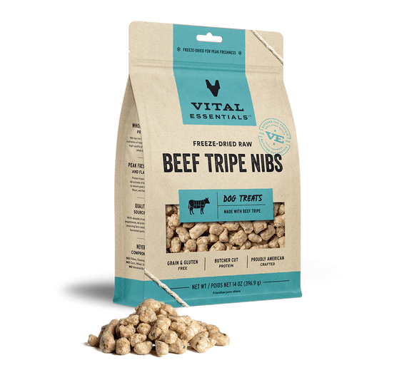 Vital Essentials (VE) - Freeze-Dried Beef Tripe Nibs Treats (For Dogs)