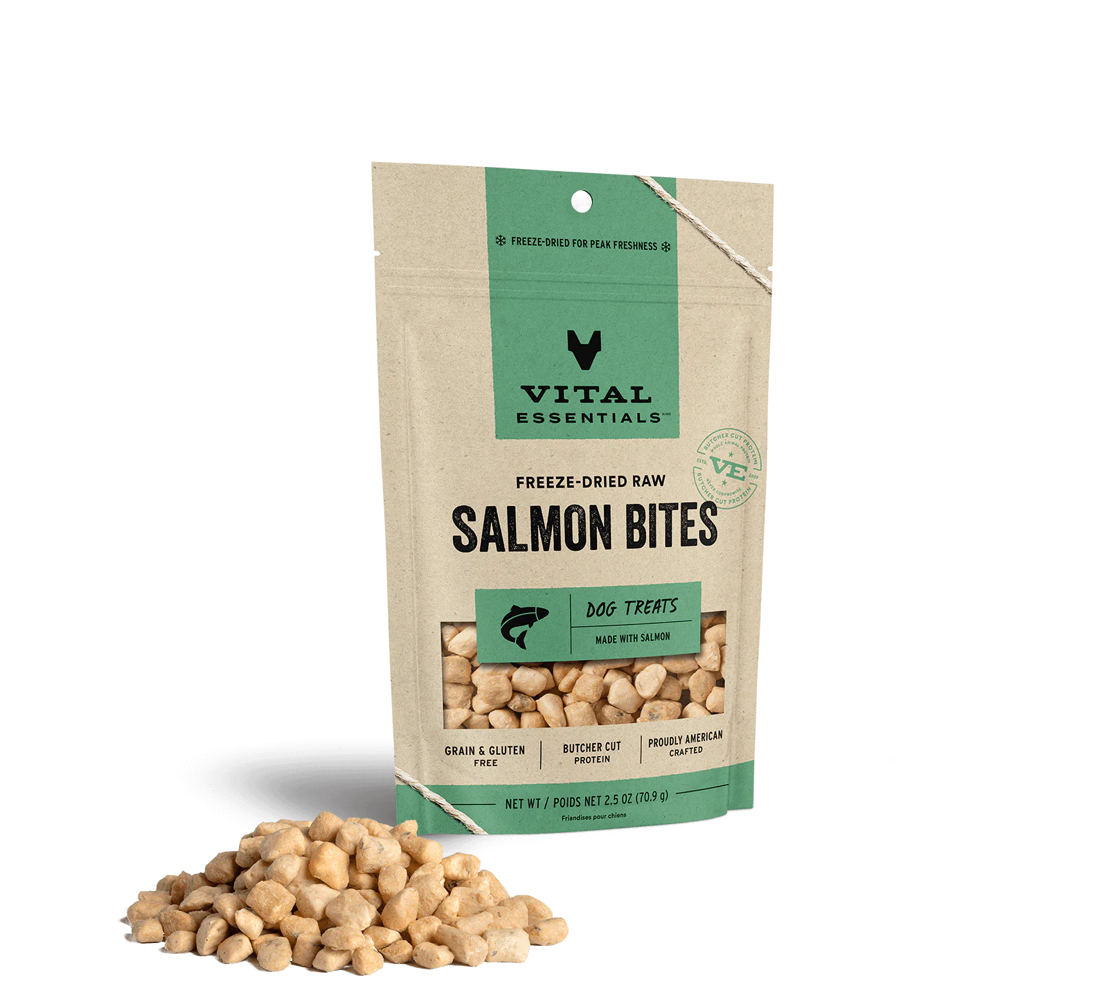 Vital Essentials (VE) - Freeze-Dried Salmon Bites Treats (For Dogs)