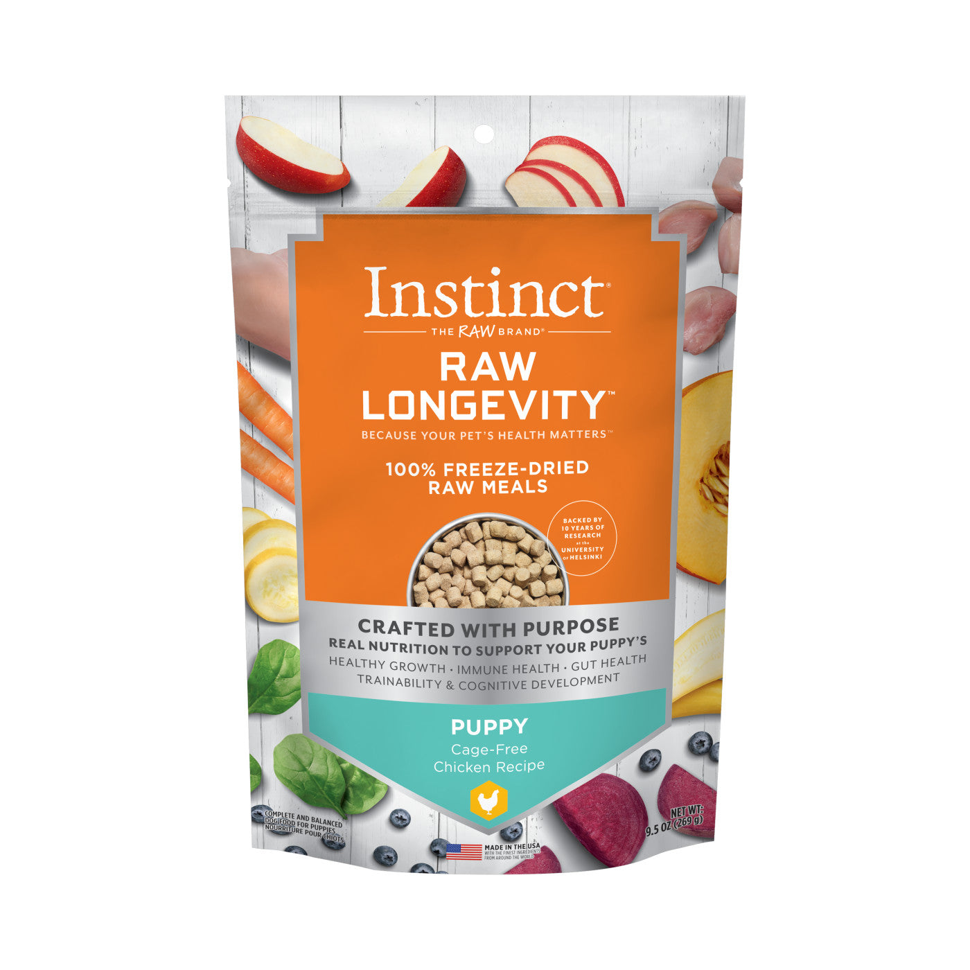 Instinct - Raw Longevity 100% Freeze-Dried Raw Meal - Cage-Free Chicken Recipe (For Puppies)