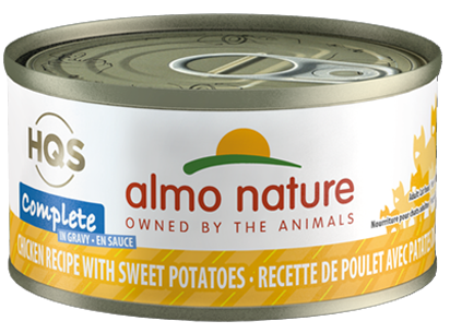 Almo Nature | HQS Complete Chicken Recipe with Sweet Potatoes in Gravy | Wet Cat Food Toronto