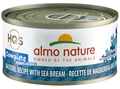Almo Nature - HQS Complete Mackerel Recipe with Sea Bream in Gravy |Wet Cat Food Toronto