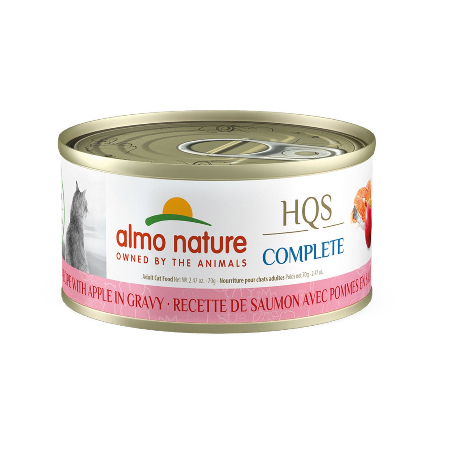 Almo Nature - HQS Complete Salmon Recipe with Apple in Gravy (Wet Cat Food) - 0