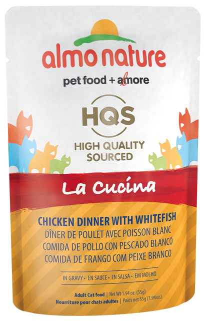 Almo Nature - HQS La Cucina Chicken Dinner with Whitefish in Gravy | Wet Cat Food