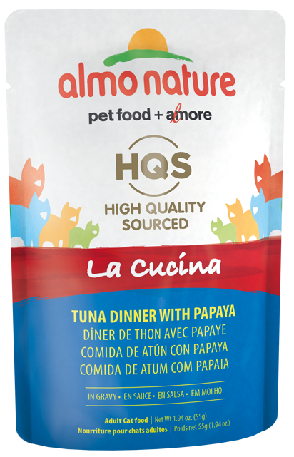 Almo Nature - HQS La Cucina Tuna Dinner with Papaya in Gravy | Wet Cat Food