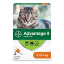 Bayer - Advantage II - Topical Flea Treatment for Cats (For Cats 2.3kg - 4kg)-ARMOR THE POOCH