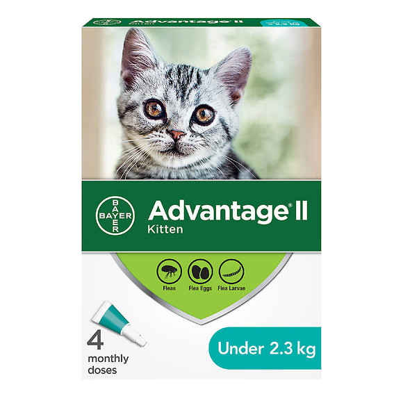 Bayer - Advantage II - Topical Flea Treatment for Cats (For Cats under 2.3kg)-ARMOR THE POOCH