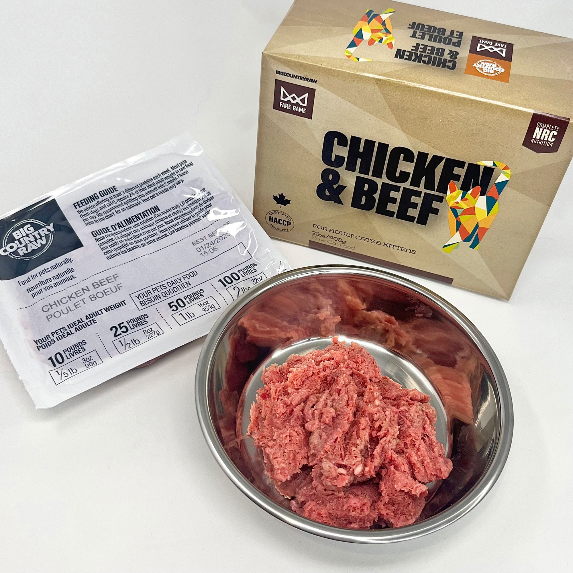 Big Country Raw | Fare Game | Chicken & Beef (2lb) | Raw Cat Food Toronto | ARMOR THE POOCH