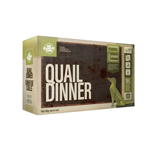 Big Country Raw - Quail Dinner Carton (4lb) - Frozen Product