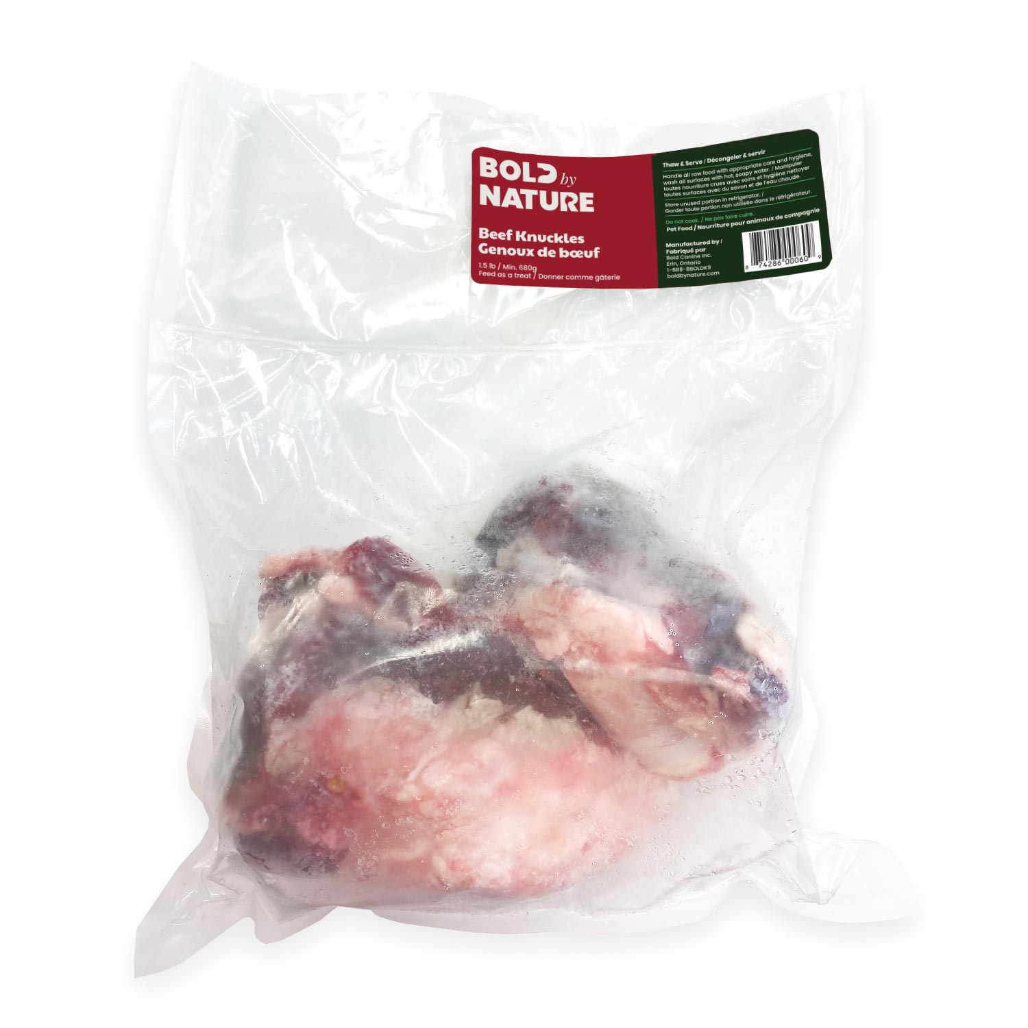 Bold by Nature - Beef Knuckles - Frozen Product