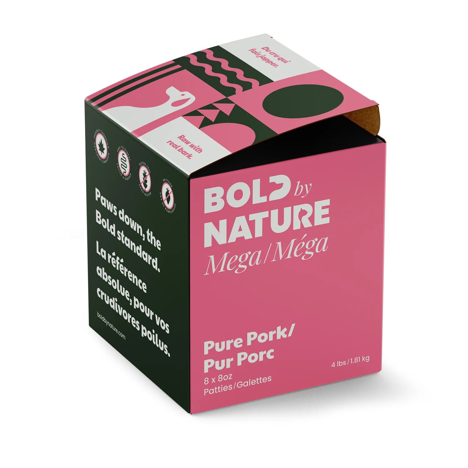Bold by Nature (Bold Raw) | Mega Pure Pork For Dogs | Raw Dog Food
