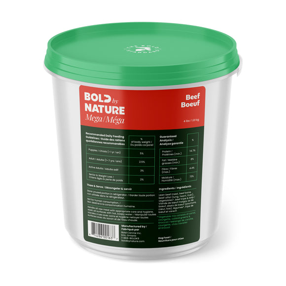 Bold by Nature (Mega Dog) - Mega Beef - Frozen Product