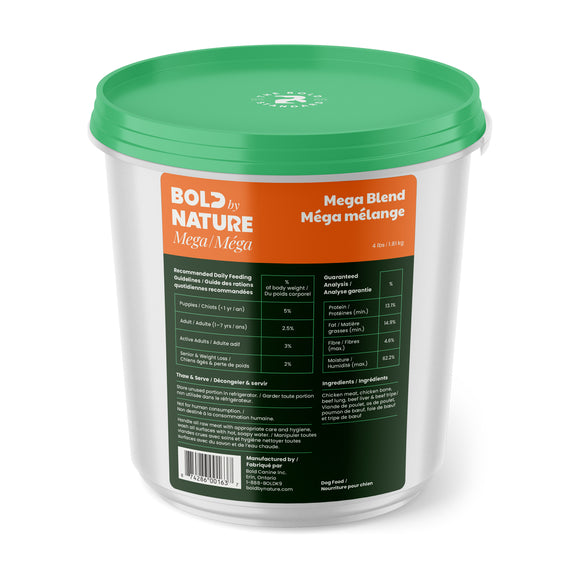 Bold by Nature (Mega Dog) - Mega Blend - Frozen Product