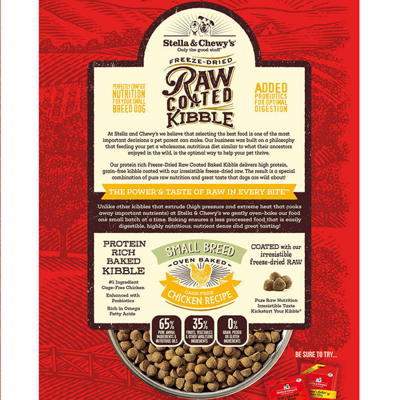Stella & Chewy's - Cage-Free Chicken Raw Coated Small Breeds Kibble (Grain Free) - ARMOR THE POOCH