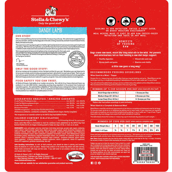 Stella & Chewy's - Dandy Lamb Meal Mixers (Adult) - ARMOR THE POOCH