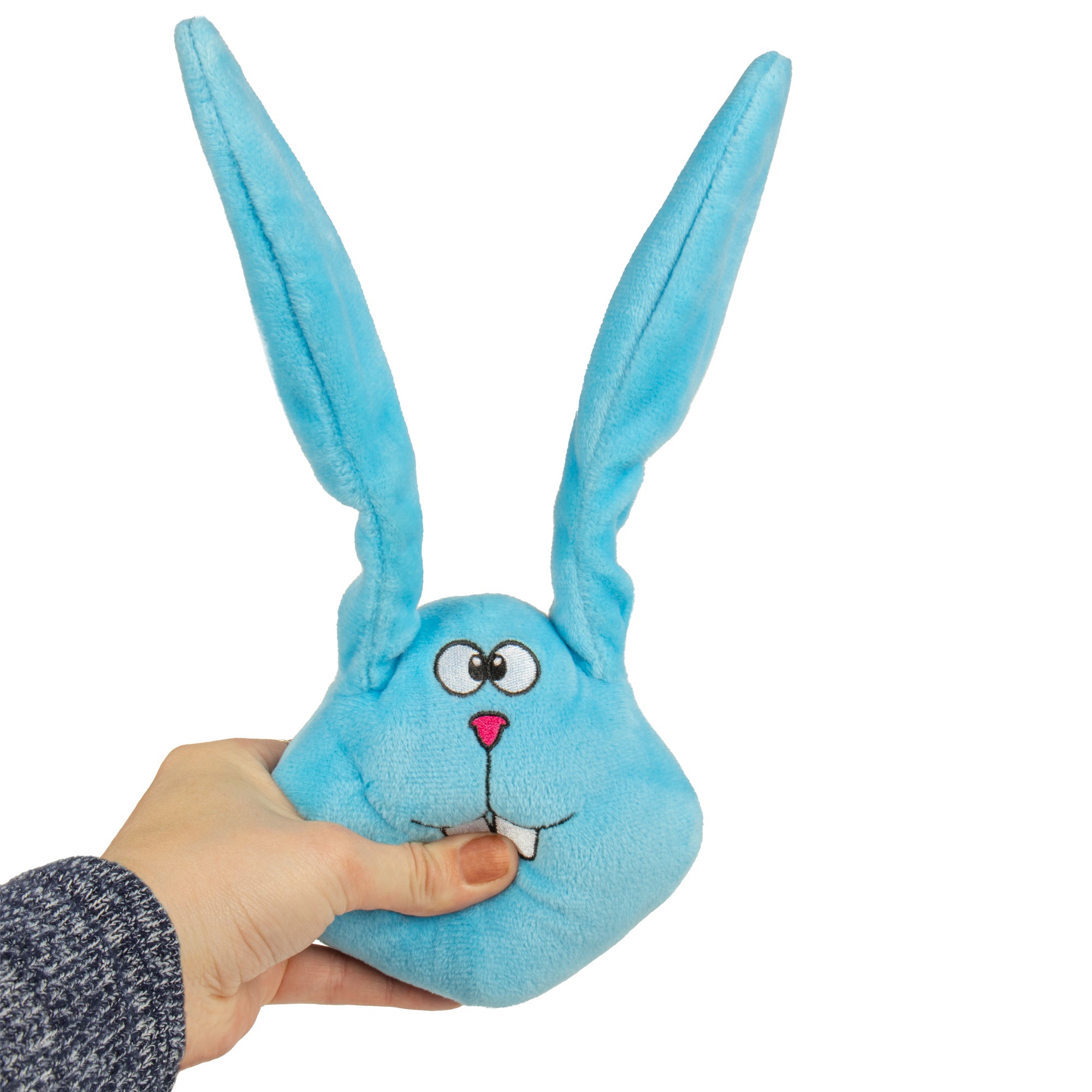 GoDog |  Bunny Chew Guard Technology Animated Squeaker | Plush Dog Toy