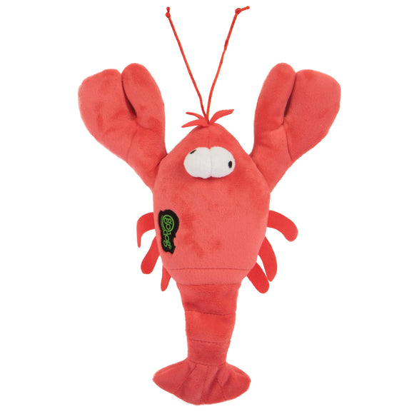 GoDog | Lobster Chew Guard Technology Animated Squeaker | Plush Dog Toy | ARMOR THE POOCH