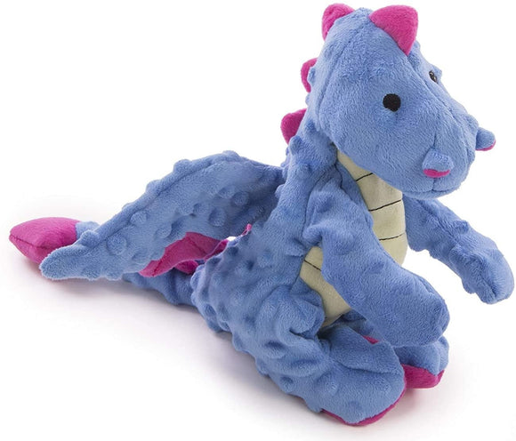 GoDog | Dragons Chew Guard Squeaky | Plush Dog Toy | ARMOR THE POOCH