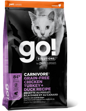Go! SOLUTIONS - Carnivore - Grain Free Chicken, Turkey & Duck Recipe (Dry Cat Food)